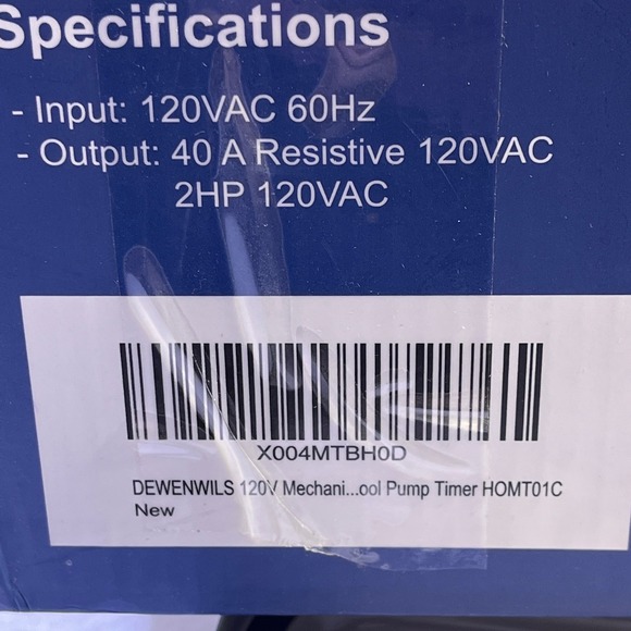 Dewenwils Mechanical Timer Box PTM01 120V 40A Resistive 2HP Pump Timer NOB - Picture 6 of 16